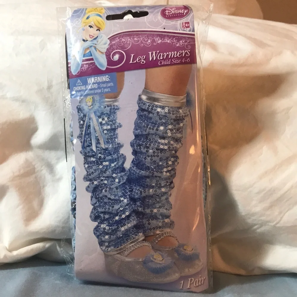 Cinderella LEG WARMERS Blue GIRLS NEW